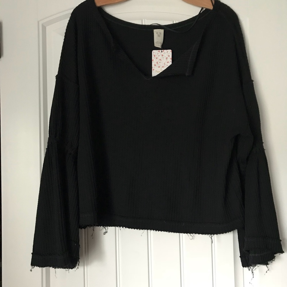 Free People Distressed Hem Sweater